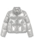 lamé-effect puffer jacket
